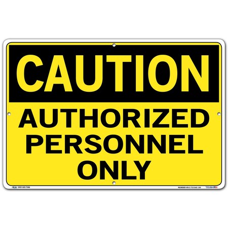 Vestil Aluminum Composite Sign, 12-1/2" H, 18-1/2" WW, Rectangle, English, SI-C-72-D-AC-130 SI-C-72-D-AC-130